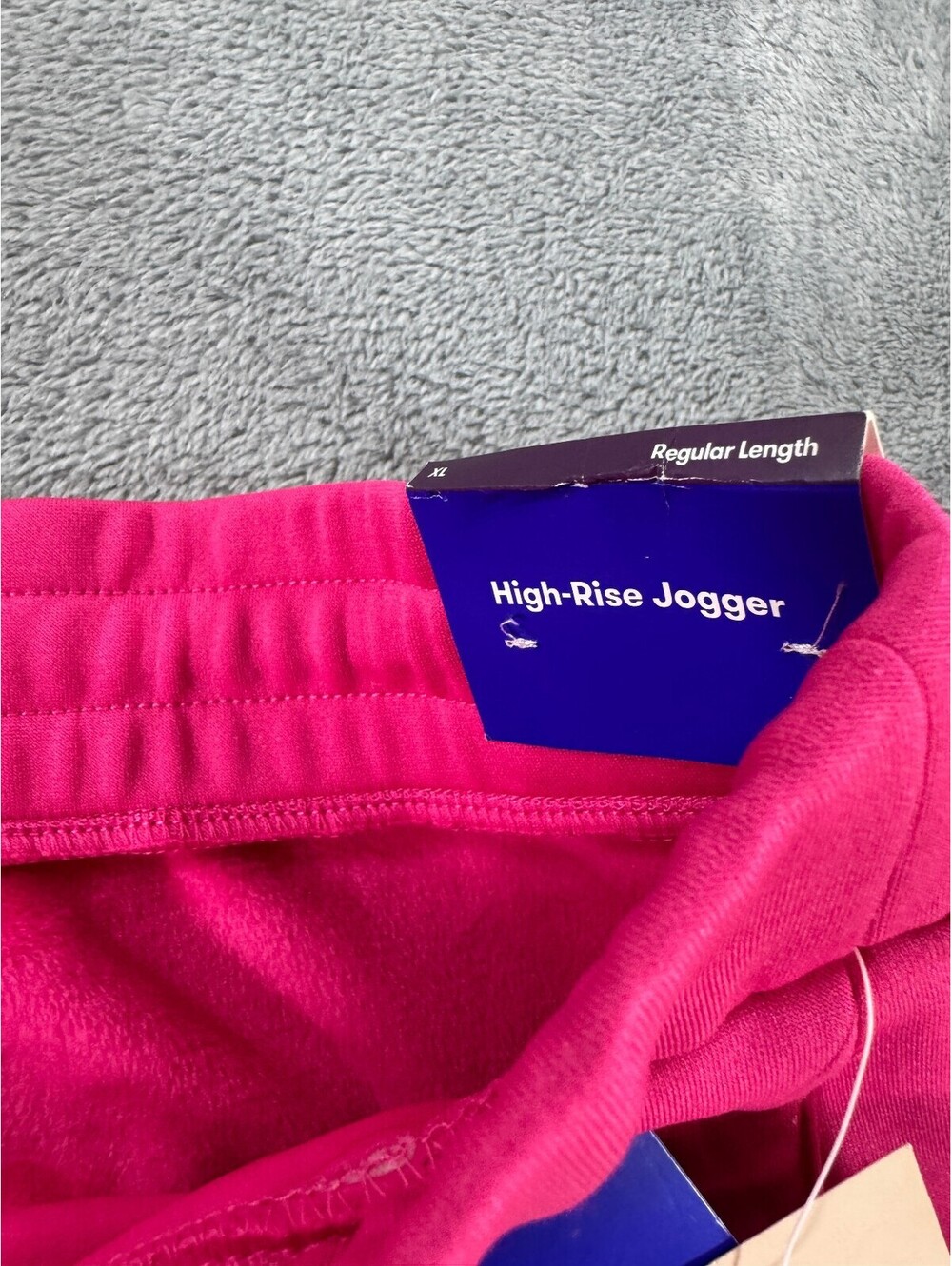 JoyLab Women's Quilted Puffer Pants Pink Panel Design Ribbed Cuffs Size XL NWT - Picture 8 of 9